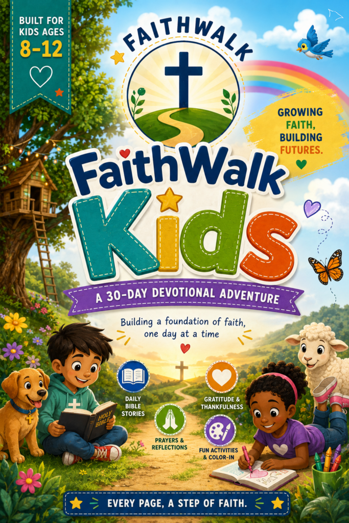 FaithWalk Kids Journal — 30-Day Christian Devotional Journal