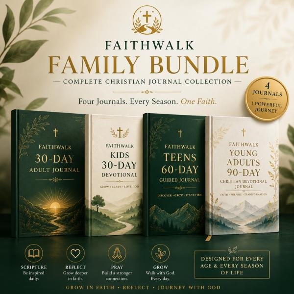 FaithWalk Family Bundle — Christian Journal Collection